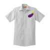 Short Sleeve Striped Industrial Work Shirt Thumbnail