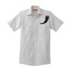 Short Sleeve Striped Industrial Work Shirt Thumbnail