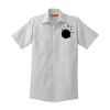 Short Sleeve Striped Industrial Work Shirt Thumbnail